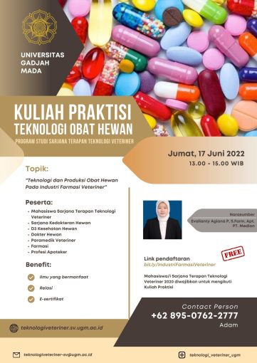 Kuliah Praktisi Teknologi Dan Produksi Obat Hewan Pada Industri