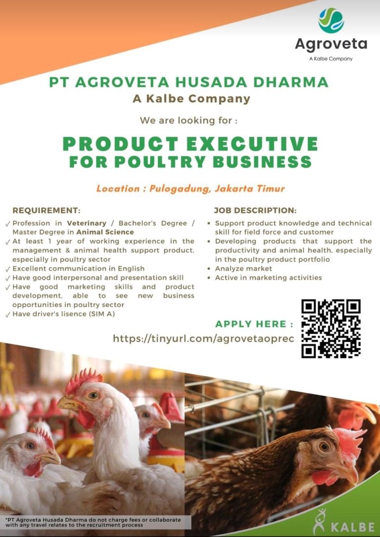 Lowongan Kerja Product Executive Pt Agroveta Husada Dharma